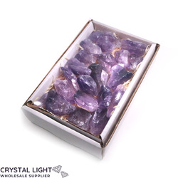 Natural Points: Amethyst Rough Points Box Lot