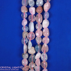 Tumble Beads: Morganite & Aquamarine Tumble Beads