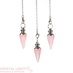 Pendulums: Light Rose Quartz Cone Pendulum