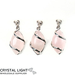 Miscellaneous Pendants: Rose Quartz Marquise Pendant