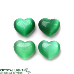 Green Cat's Eye Heart