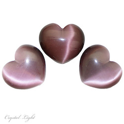 Hearts: Mauve Cat's Eye Heart