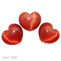 Hearts: Red Cat's Eye Heart