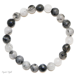 8mm Round Bead Bracelets: Tourmalated Quartz 8mm Bracelet