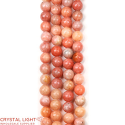 Orange Orchid Calcite Beads 8mm