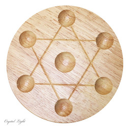 Wooden Hexagram Stand (15cm)