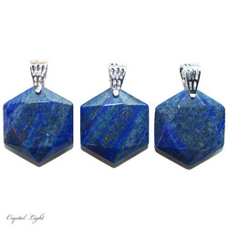 Hexagon Pendants: Lapis Lazuli Hexagon Pendant