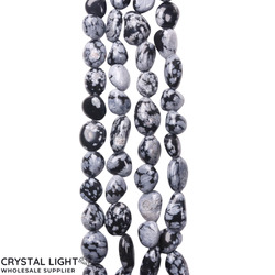 Snowflake Obsidian Tumble Beads