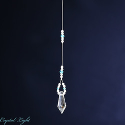 Suncatchers: Point Drop Suncatcher-  Light Blue