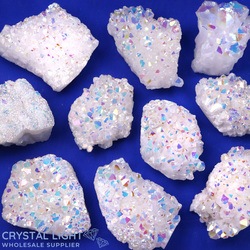Bulk Clusters (By Weight/Per Piece): Rainbow Aura Quartz Clusters/500g