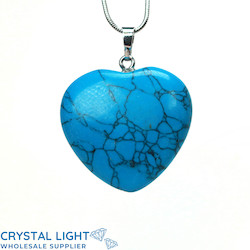 Blue Howlite Heart Pendant