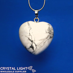 Howlite Heart Pendant