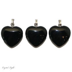 Black Obsidian Heart Pendant