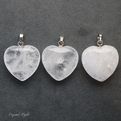 Heart Pendant: Clear Quartz Heart Pendant