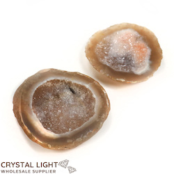 Crystal Pots: Agate Geode Pot with Lid