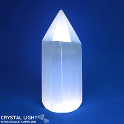 Cut Base Points: Selenite Cut Base Polished Point