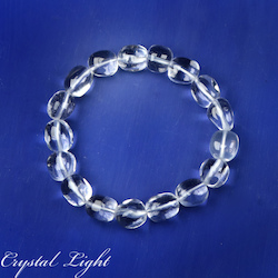 Tumble Bead Bracelets: Clear Quartz Tumble Bracelet