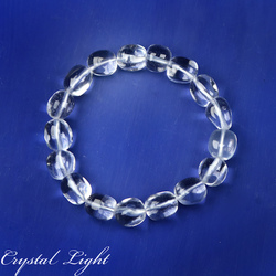 Tumble Bead Bracelets: Clear Quartz Tumble Bracelet