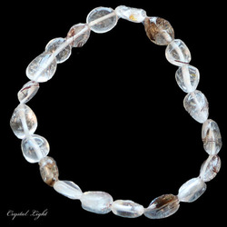 Tumble Bead Bracelets: Rutilated Quartz Tumble Bracelet