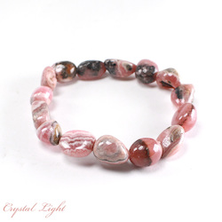 Tumble Bead Bracelets: Rhodochrosite Tumble Bracelet