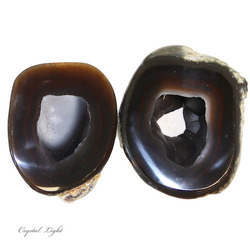 Crystal Pots: Agate Geode Pot with Lid