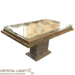 Crystal Furniture: Orthoceras & Goniatite Fossil Table