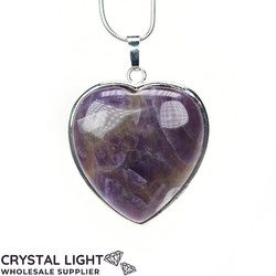 Heart Pendant: Amethyst Heart Pendant with Frame