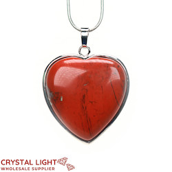 Heart Pendant: Red Jasper Heart Pendant with Frame