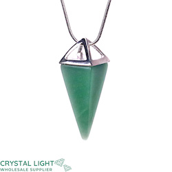 Pyramid Pendants: Green Aventurine Pyramid Pendant