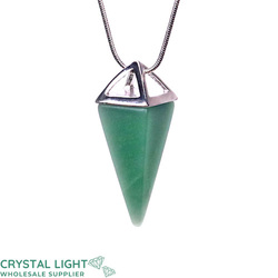 Pyramid Pendants: Green Aventurine Pyramid Pendant