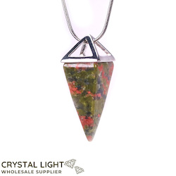 Unakite Pyramid Pendant