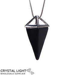 Pyramid Pendants: Black Obsidian Pyramid Pendant