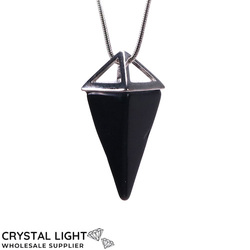 Pyramid Pendants: Black Obsidian Pyramid Pendant