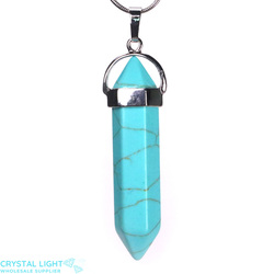 Light Blue Howlite DT Pendant Large