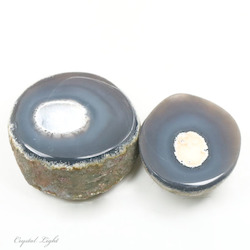 Crystal Pots: Agate Geode Pot with Lid