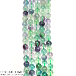 6mm Bead: Rainbow Fluorite Beads 6mm