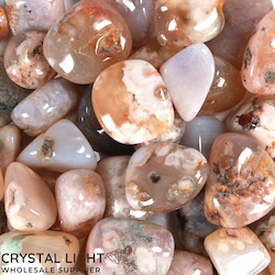Tumbles by Weight: Flower Agate Large Tumble/ 250g
