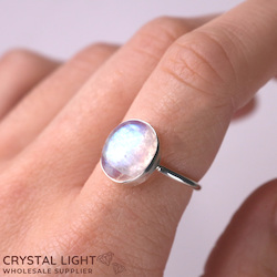 Rainbow Moonstone Ring