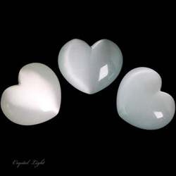 Hearts: Silver Cat's Eye Heart