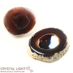 Crystal Pots: Agate Geode Pot with Lid