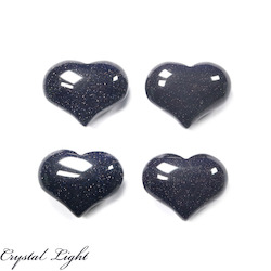 Hearts: Blue Goldstone Small Puff Heart