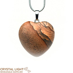 Picture Jasper Heart Pendant