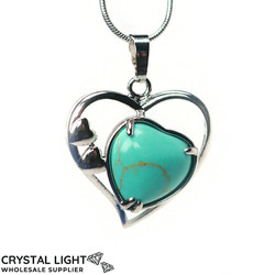 Heart Pendant: Blue Howlite Multi-Heart Pendant