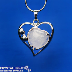 Quartz Multi-Heart Pendant