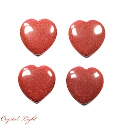 Hearts: Goldstone Small Flat Heart