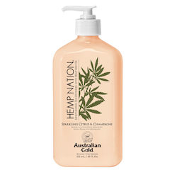 Sunbed Accessories & After-Tan Extenders: Hemp Nation Sparkling Citrus & Champagne Tan Extender 535ml Pump Bottle