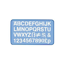 Templates & Curves: Helix Stencil 20mm Uppercase 