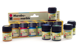 Hobby & Craft: Glass & Ceramic Paint: Marabu Easy Marble Set of 6