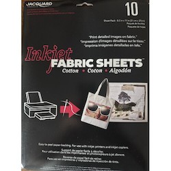 Hobby, Misc.: Inkjet Fabric Sheets 10 pack