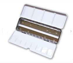 Palettes: Empty Enamel Watercolour Palettes